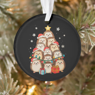 Chemise de Noël Hérisson Lumières Sapin de Noël