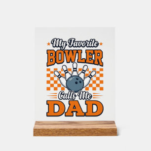 Chemise de papa de bowling Mon meilleur quilleur m