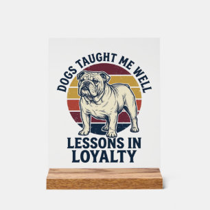 Chemise de sagesse canine Leçon de bouledogue vint