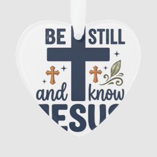 Chemise de typographie chrétienne « Be Still and K