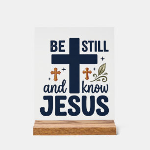 Chemise de typographie chrétienne « Be Still and K