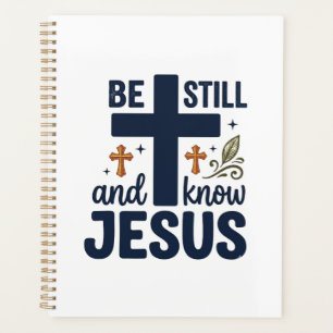 Chemise de typographie chrétienne « Be Still and K