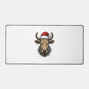 Chemise de vacances de Noël Chapeau de Santa Cow v
