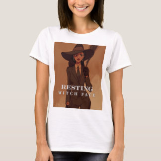 Chemise d'Halloween drôle - T-shirt visage sorcièr