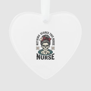 Chemise d'infirmière Halloween Graphique de crâne 