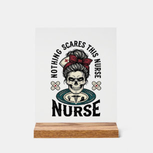 Chemise d'infirmière Halloween Graphique de crâne 