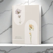 Fleurs sauvages Boho modernes simples sur Beige Ne