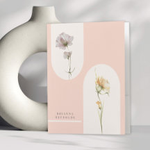 Fleurs sauvages Boho modernes simples sur Rose dou