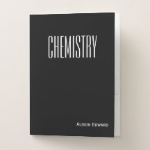 Joli Chimie de Matière Scolaire Personnalisée Noir