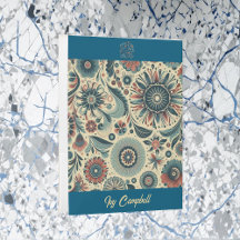 Logo nominatif à motifs floraux d'art moderne