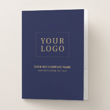 Logo promotionnel d'entreprise Bleu marine et or