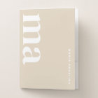 Monogramme Beige Élégant