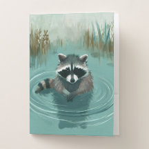 Serene Raccoon dans des eaux tranquilles