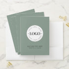 Simple logo de société rond et texte personnalisé