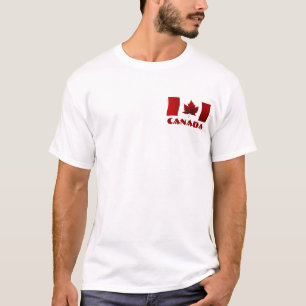 Chemise Drapeau Canada T-Shirt Hommes Durables