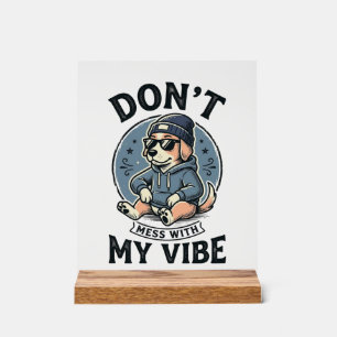 Chemise drôle de chien cool vibe vintage vecteur T