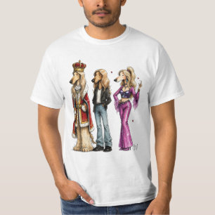 Chemise drôle de lévrier afghan T-shirt de chien m