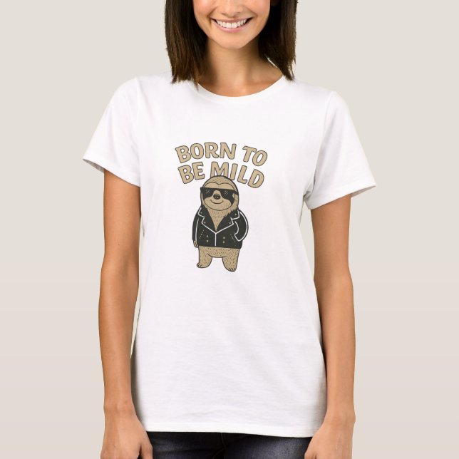 Chemise en T-shirt cool en cuir (Devant)