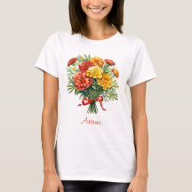 Chemise en T-shirt rouge en ruban rouge Marigold B