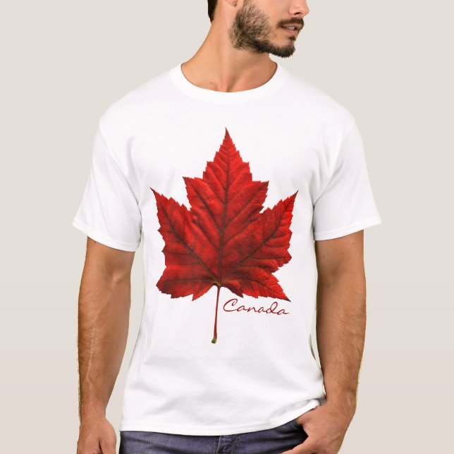 Chemise en T-shirt Souvenir en feuille d'érable po (Devant)