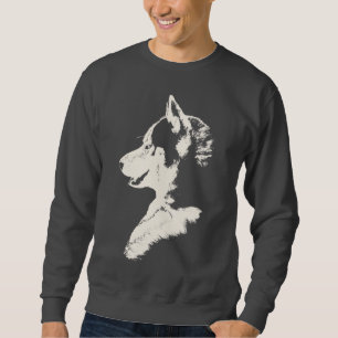 Chemise enrouée de chien de loup de sweatshirt de
