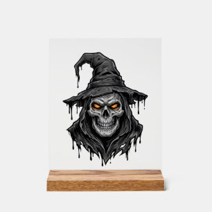 Chemise Halloween Chapeau De Sorcière Crâne Gravur