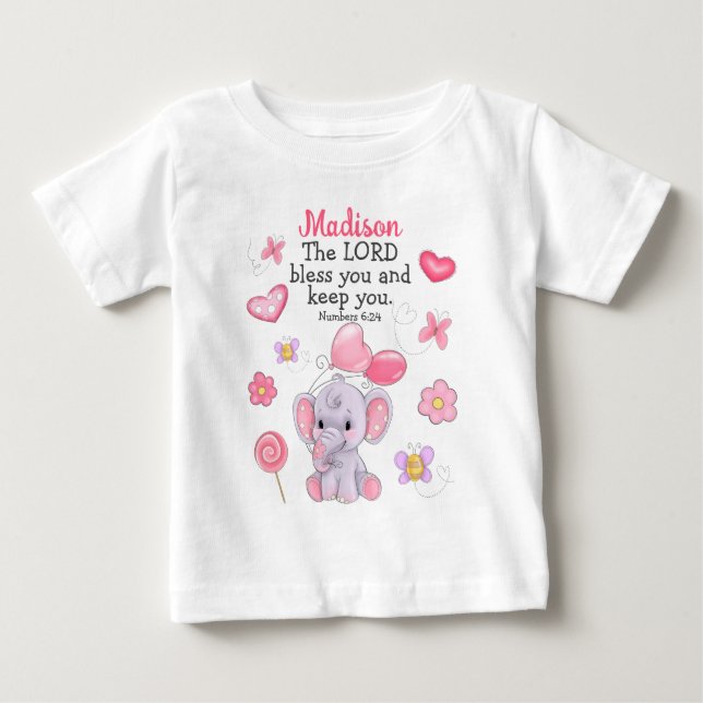 Chemise Haut personnalisé avec nom de fille mignon (Devant)