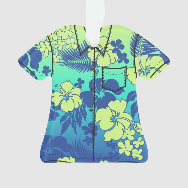 Chemise hawaïenne de Flora de ketmie de mélange de (devant)
