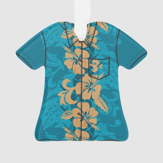 Chemise hawaïenne en bois de ketmie de Faux de (devant)