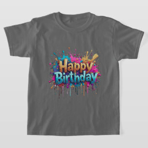 Chemise Joyeux Anniversaire – T-Shirts Colorés pou