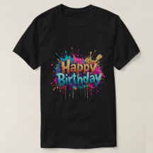Chemise Joyeux Anniversaire – T-Shirts Colorés pou