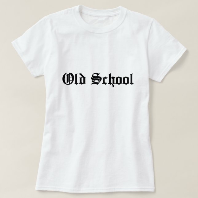 Chemise Old School, T-shirt Old English (Design devant)