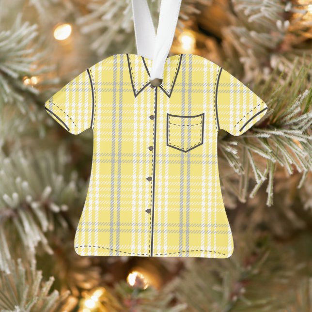 Chemise Palaka Plaid Aloha - Citron jaune (Arbre)