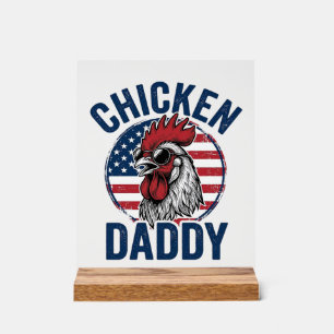 Chemise patriotique vintage Coq Papa Poulet Desi