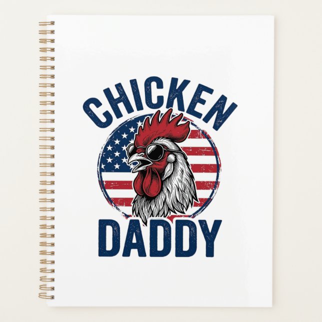 Chemise patriotique vintage Coq Papa Poulet Desi (Devant)