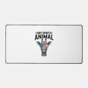 Chemise patriotique vintage girafe animal spiritue