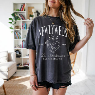 Chemise personnalisée pour jeunes mariés, T-shirt 