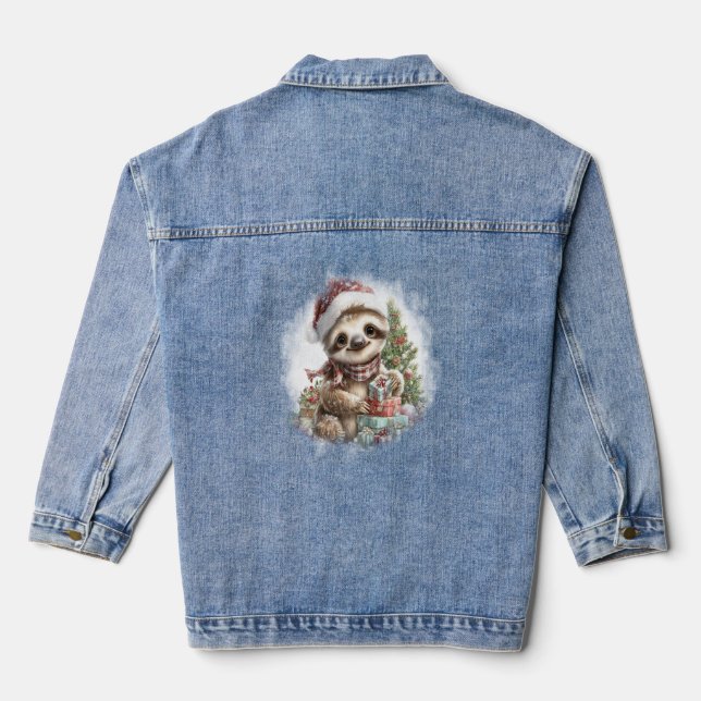 Chemise Sloth Christmas Santa Hat (Verso)