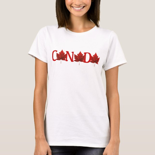Chemise Souvenir en T-shirt Feuille d'érable Canad (Devant)