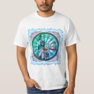 Chemise Statue de la Liberté Bleu USA t-shirt