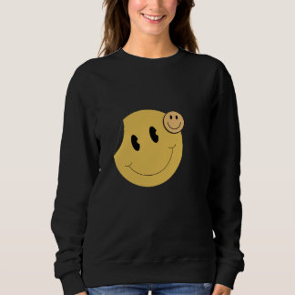Chemise sweat à visage souriant rétro | Sourire mo