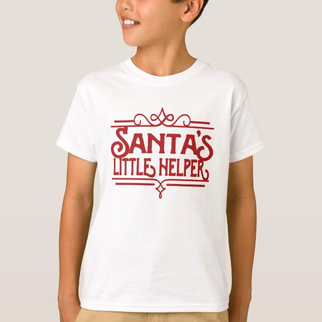 Chemise T-Shirt à long feuillage père Noël Little  (Devant)
