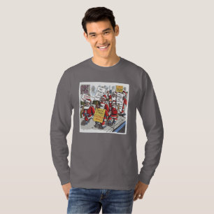 Chemise T-shirt à manches longues grise fumée de g