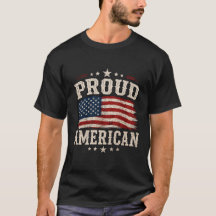 Chemise T-shirt avec drapeau américain fier USA