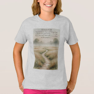 Chemise T-shirt avec verset biblique pour fille ch