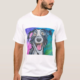 CHEMISE T-SHIRT CHIEN HEUREUX