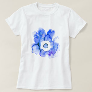 Chemise T-Shirt d'art abstrait aquarelle florale d