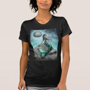 Chemise T-shirt d'art de fantaisie de sirène gothi