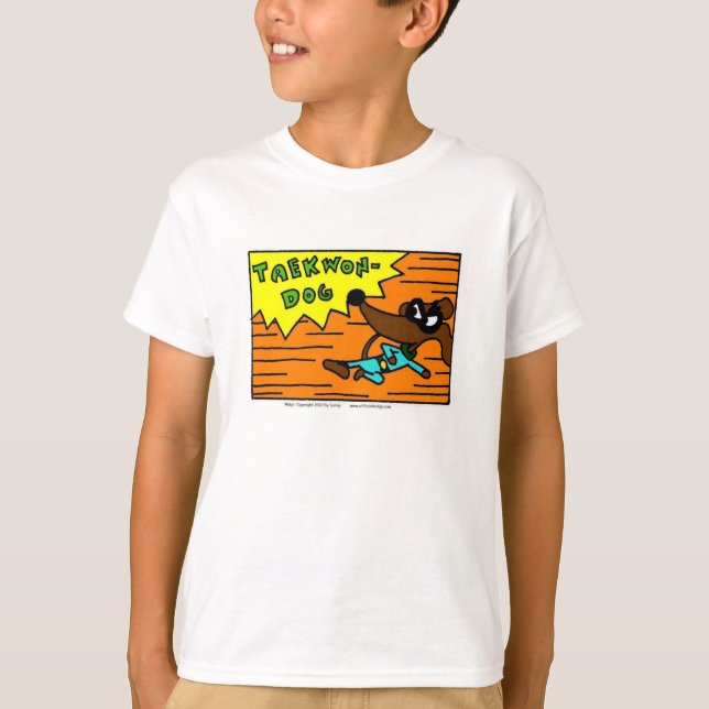 Chemise T-Shirt de base pour enfants "TAEKWON-DOG" (Devant)