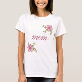 Chemise T-Shirt de base pour femmes maman aux fleu